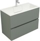 AQUANET Тумба с раковиной Джейн 90 цв.мисти грин (раковина Фортуна) AQUANET-332518