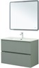 AQUANET Тумба с раковиной Джейн 90 цв.мисти грин (раковина Фортуна) AQUANET-332518