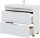 AQUANET Тумба с раковиной Ирис new 100 напольная 2 ящ. цв.белый глянец AQUANET-342096