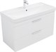 AQUANET Тумба с раковиной Ирис new 100 подвесная 2 ящ. цв. белый глянец AQUANET-342095