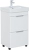 AQUANET Тумба с раковиной Ирис new 50 (Ирис Т) напольная 2 ящ. цв.белый глянец AQUANET-367334