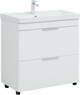 AQUANET Тумба с раковиной Ирис new 80 напольная 2 ящ. цв.белый глянец AQUANET-312429