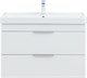 AQUANET Тумба с раковиной Ирис new 90 подвесная 2 ящ. цв. белый глянец AQUANET-342092