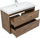 AQUANET Тумба с раковиной Милан (Flash) 100 цв. дуб рустикальный AQUANET-340331