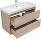 AQUANET Тумба с раковиной Милан (Flash) 100 цв. дуб светлый AQUANET-340339