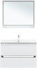 AQUANET Тумба с раковиной Милан 100 цв. белый глянец AQUANET-340155
