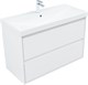 AQUANET Тумба с раковиной Милан 100 цв. белый глянец AQUANET-340155