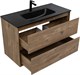 AQUANET Тумба с раковиной Милан 100 цв. дуб рустикальный AQUANET-340165