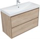 AQUANET Тумба с раковиной Милан 100 цв. дуб светлый AQUANET-340170
