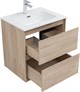 AQUANET Тумба с раковиной Милан 60 цв. дуб светлый AQUANET-340167