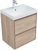 AQUANET Тумба с раковиной Милан 60 цв. дуб светлый AQUANET-340167