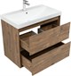 AQUANET Тумба с раковиной Милан 80 цв. дуб рустикальный AQUANET-340164