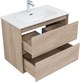 AQUANET Тумба с раковиной Милан 80 цв. дуб светлый AQUANET-340169