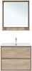 AQUANET Тумба с раковиной Милан 80 цв. дуб светлый AQUANET-340169