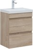 AQUANET Тумба с раковиной Нота new 50 цв.дуб светлый AQUANET-335879