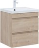 AQUANET Тумба с раковиной Нота new 58 цв.дуб светлый AQUANET-335880