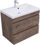 AQUANET Тумба с раковиной Нота new 75 цв.дуб веллингтон табак AQUANET-335876