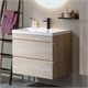 AQUANET Тумба с раковиной Нота new 75 цв.дуб светлый AQUANET-335881