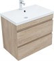 AQUANET Тумба с раковиной Нота new 75 цв.дуб светлый AQUANET-335881