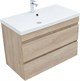 AQUANET Тумба с раковиной Нота new 90 цв.дуб светлый AQUANET-335882