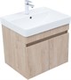 AQUANET Тумба с раковиной Оптима 60 цв. дуб светлый AQUANET-345353