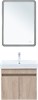 AQUANET Тумба с раковиной Оптима 60 цв. дуб светлый AQUANET-345353