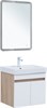 AQUANET Тумба с раковиной Оптима 60 цв. дуб светлый/белый сатин AQUANET-345354