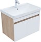 AQUANET Тумба с раковиной Оптима 70 цв. дуб светлый/белый сатин AQUANET-345358