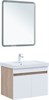 AQUANET Тумба с раковиной Оптима 70 цв. дуб светлый/белый сатин AQUANET-345358