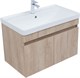 AQUANET Тумба с раковиной Оптима 80 цв. дуб светлый AQUANET-345361