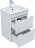 AQUANET Тумба с раковиной Практика 50 2 ящ. цв.белый глянец AQUANET-354885