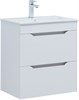 AQUANET Тумба с раковиной Практика 60 2 ящ. цв.белый глянец AQUANET-354886
