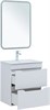 AQUANET Тумба с раковиной Практика 60 2 ящ. цв.белый глянец AQUANET-354886