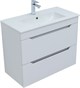 AQUANET Тумба с раковиной Практика 80 2 ящ. цв.белый глянец AQUANET-354989