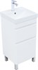 AQUANET Тумба с раковиной Слим 40 напольная 2 ящ. цв.белый сатин AQUANET-348174