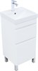 AQUANET Тумба с раковиной Слим 40 напольная 2 ящ. цв.белый сатин AQUANET-348174