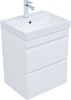 AQUANET Тумба с раковиной Слим 50 2 ящ. цв.белый сатин AQUANET-348175