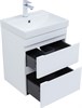 AQUANET Тумба с раковиной Слим 50 2 ящ. цв.белый сатин AQUANET-348175
