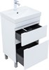 AQUANET Тумба с раковиной Слим 50 напольная 2 ящ. цв.белый сатин AQUANET-348176