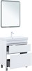 AQUANET Тумба с раковиной Слим 70 напольная 2 ящ. цв.белый сатин AQUANET-348180