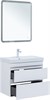 AQUANET Тумба с раковиной Слим 80 2 ящ. цв.белый сатин AQUANET-348181