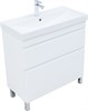 AQUANET Тумба с раковиной Слим 80 напольная 2 ящ. цв.белый сатин AQUANET-348182