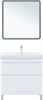 AQUANET Тумба с раковиной Слим 80 напольная 2 ящ. цв.белый сатин AQUANET-348182