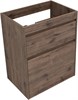 AQUANET Тумба с раковиной Токио 130 R напольная 2 ящика, цв. дуб веллингтон AQUANET-335590