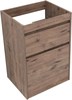 AQUANET Тумба с раковиной Токио 58 напольная 2 ящика, цв. дуб веллингтон AQUANET-335591