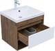 AQUANET Тумба с раковиной Тренд 58 цв. дуб рустикальный/белый сатин AQUANET-345809