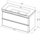 AQUANET Тумба с раковиной Эмбер 105 2 ящ. цв.белый матовый (раковина Luxury) AQUANET-332490