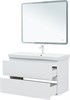 AQUANET Тумба с раковиной Эмбер 105 2 ящ. цв.белый матовый (раковина Luxury) AQUANET-332490