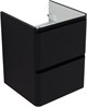 AQUANET Тумба с раковиной Эмбер 60 2 ящ. цв.черный матовый (раковина Luxury) AQUANET-332495
