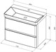 AQUANET Тумба с раковиной Эмбер 80 2 ящ. цв.белый матовый (раковина Luxury) AQUANET-332492
